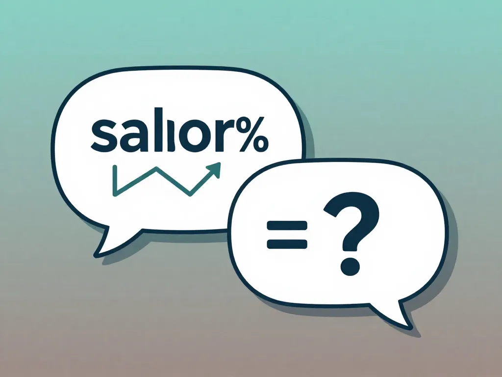 Two overlapping speech bubbles representing different cofounder perspectives on salary, one with data and one with questions