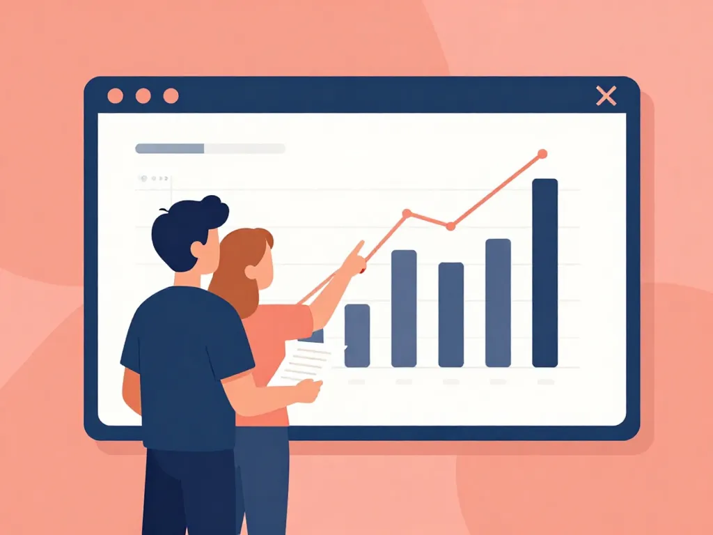 Two cofounders reviewing shared financial information together on a whiteboard