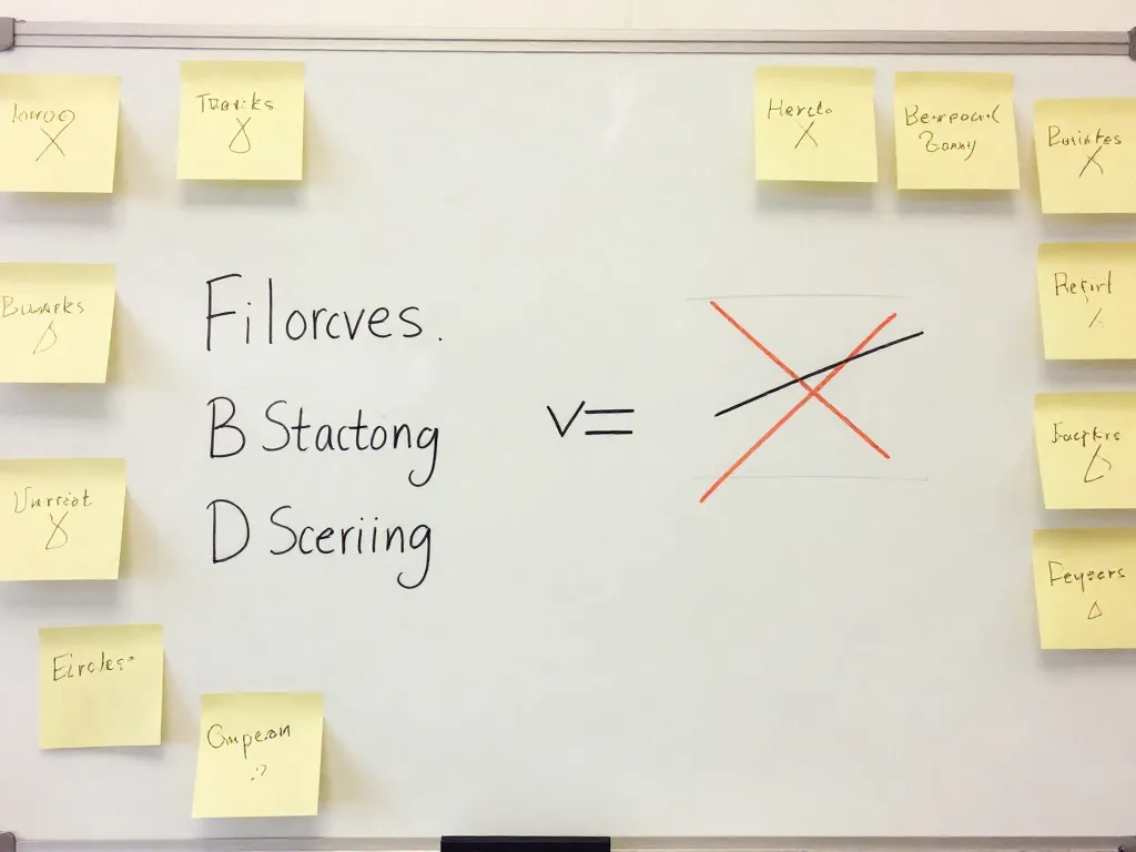 A whiteboard showing two different co-founder strategies written in competing handwriting styles