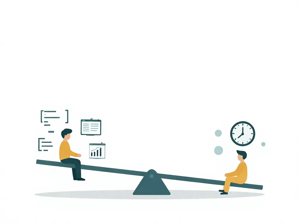 Illustration of an unbalanced scale showing one cofounder doing significantly more work than the other, representing contribution imbalance in startups
