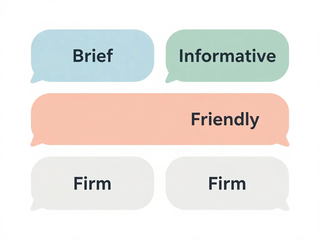 Illustration showing the four components of the BIFF communication method: Brief, Informative, Friendly, and Firm
