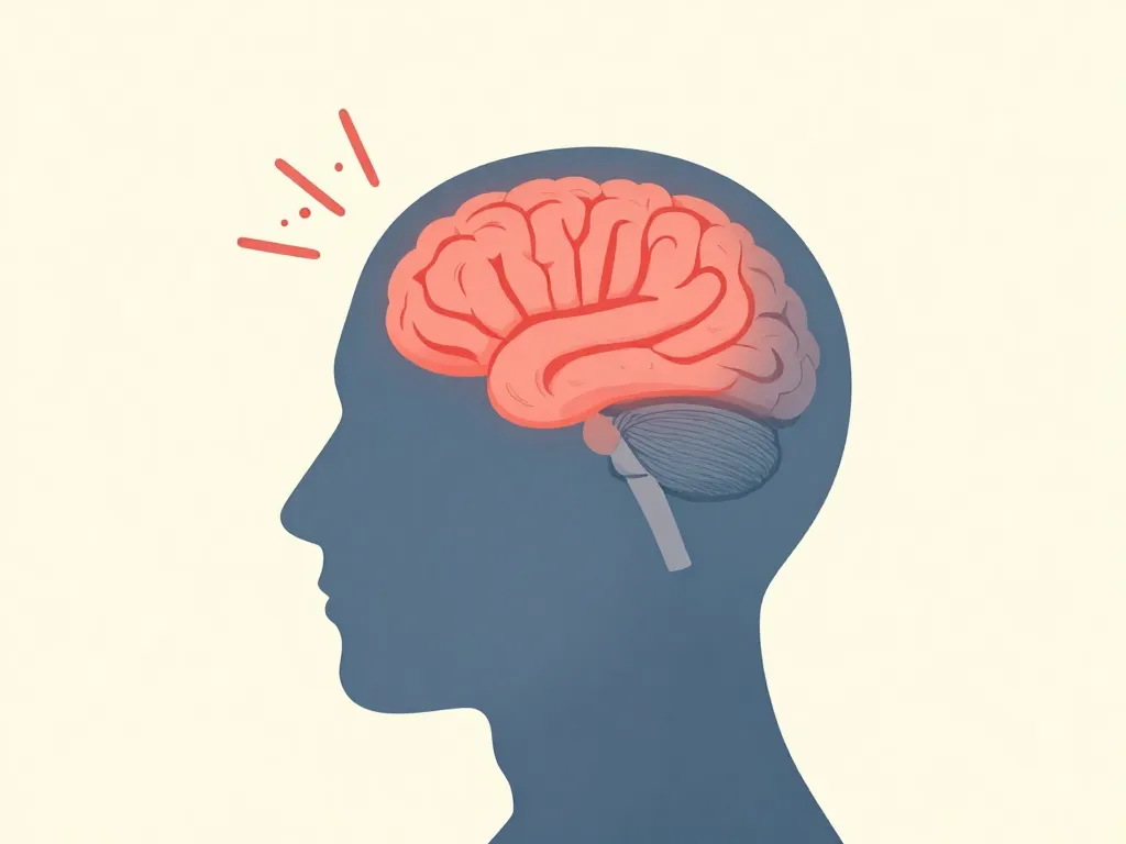 Illustration of a brain during anger showing the amygdala activated in red and the prefrontal cortex dimmed, representing amygdala hijack