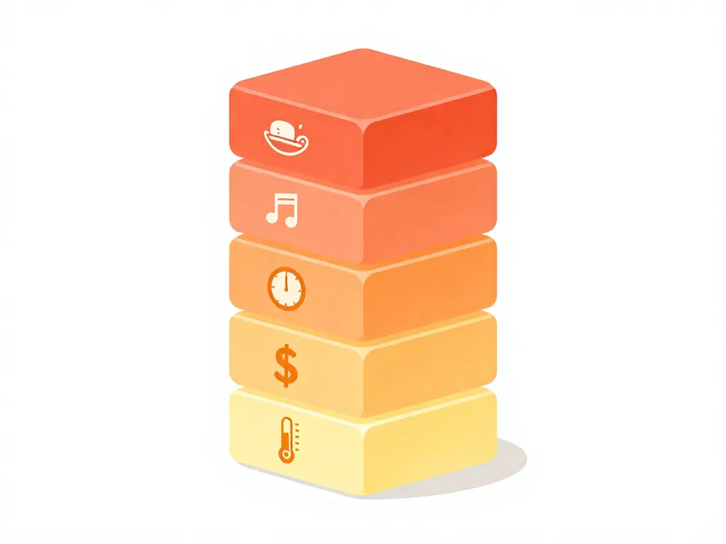 Illustration of conflict stacking showing small roommate issues building up from mild to severe frustration
