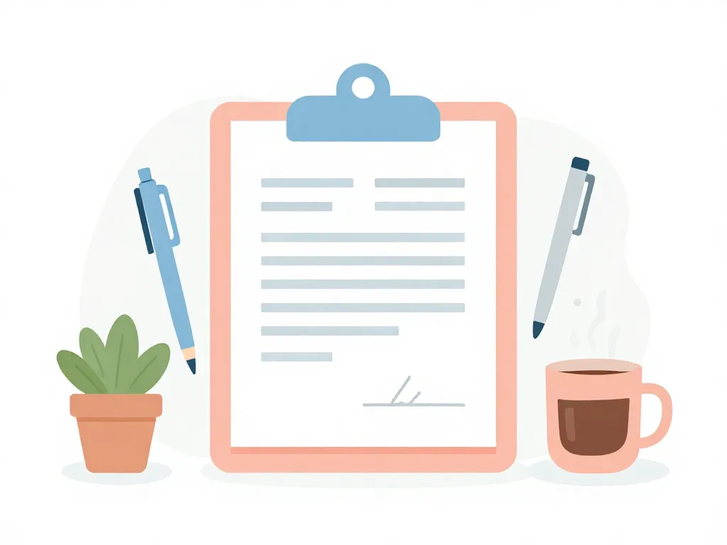 Illustration of a sublease agreement on a clipboard with pens, representing the importance of putting subletting terms in writing