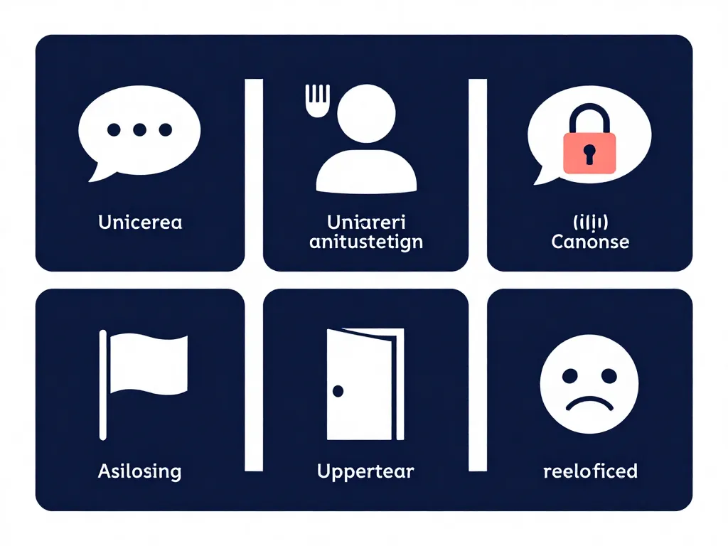 Visual checklist of seven warning signs of a silent co-founder breakup, including communication changes, avoidance, and unilateral decision-making