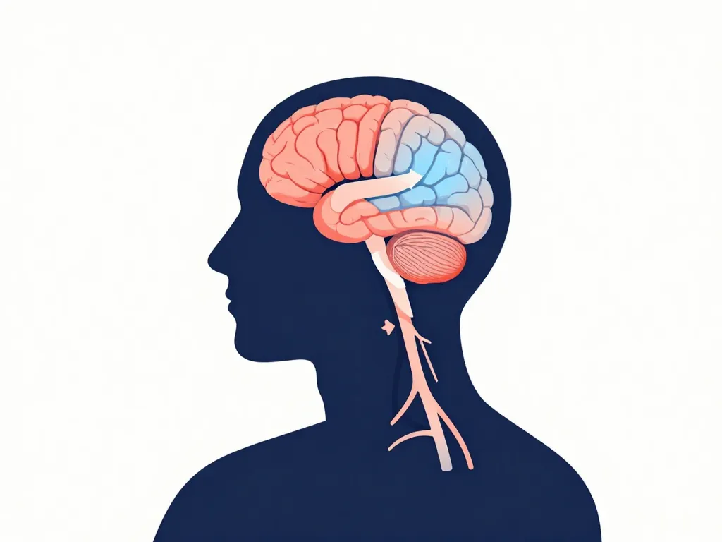 Illustration showing the brain's fight-or-flight response versus rational thought during defensive reactions